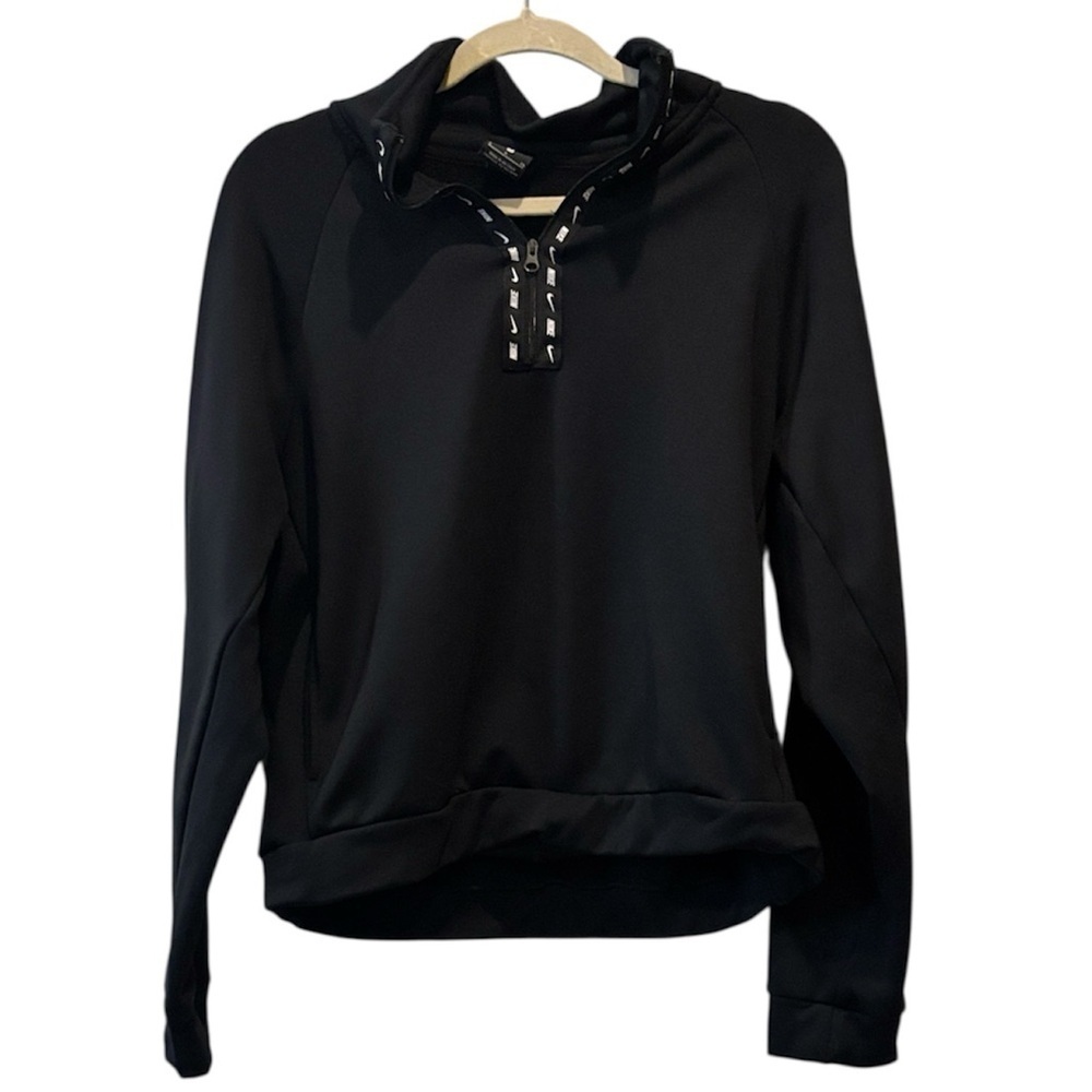 Nike Black Quarter-Zip Top Gym Workout Pullover Sweatshirt Small